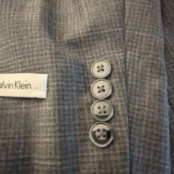 NEW CALVIN KLEIN Men's Blazer Suit Light Wool Gray Size 44R x 38W - Picture 8 of 10